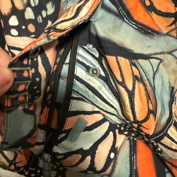 Roxy Women's Abstract Blue and Orange Ski Jacket - Picture 13 of 13